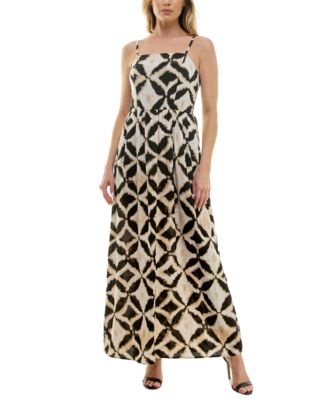 As U Wish - Juniors' Square-Neck Sleeveless Maxi Dress