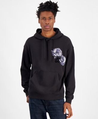 Hugo Boss - Men's Dirosehood Relaxed-Fit Floral Logo-Print Hoodie