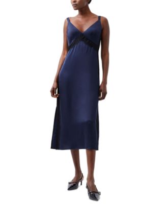 French Connection - Women's Ennis Lace-Trim Satin Dress