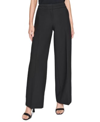 KARL LAGERFELD PARIS - Women's High-Waist Wide-Leg Pants