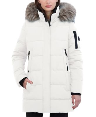 Nautica - Women's Faux-Fur-Trim Hooded Puffer Coat