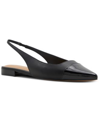 ALDO - Women's Fleure Cap-Toe Pointed-Toe Slingback Flats