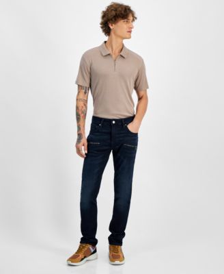 GUESS - Men's Finnley Slim-Fit Jeans, Dark Wash