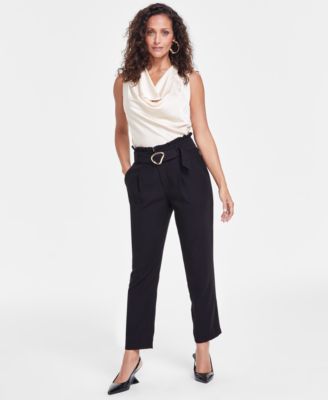 I.N.C. International Concepts - Women's High-Rise Paperbag Pants