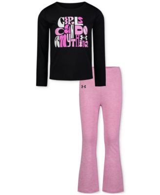Under Armour - Little Girls T-Shirt & Flare-Leg Yoga Pants, 2 Piece Set