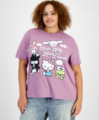 Love Tribe - Trendy Plus Size Hello Kitty Short-Sleeve T-Shirt