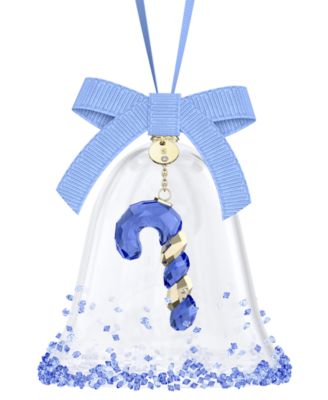 Swarovski - Crystal Bell Candy Cane Hanging Ornament
