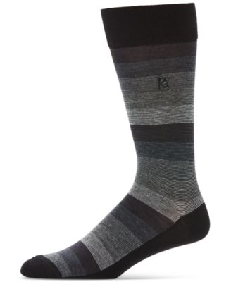 Perry Ellis Portfolio - Men's Ombr&eacute; Stripe Dress Socks
