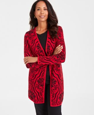 JM Collection - Petite Baroque Cardigan Sweater