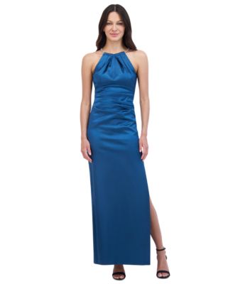 Eliza J - Women's Gathered Side-Slit Evening Gown
