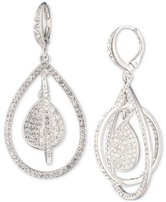 Givenchy - Pav&eacute; Crystal Pear-Shape Orbital Drop Earrings