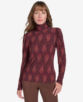 Tommy Hilfiger - Women's Paisley-Print Turtleneck