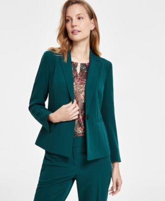 Kasper - Petite Notched Collar One-Button Blazer