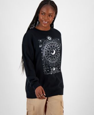 Rebellious One - Juniors' Celestial Metallic Graphic Sweatshirt