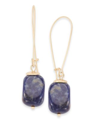 Style & Co - Beaded Gold-Tone Wire Drop Earrings