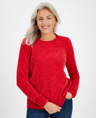 Style & Co - Women's Crewneck Chenille Long-Sleeve Sweater