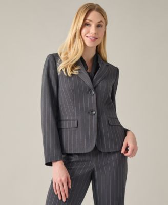 Kasper - Women's Two-Button Pinstripe Blazer