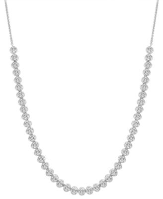 Wrapped in Love - Diamond Four-Claw 17" Collar Necklace (4 ct. t.w.) in 14k White Gold