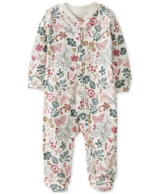 Carter's - Baby Girls Cotton Sleep & Play Botanical Butterfly Footed Pajamas