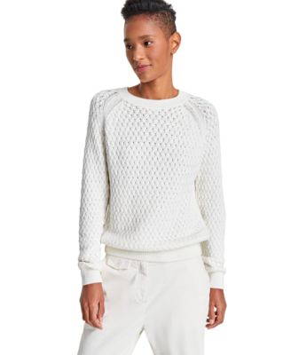 BOSS Orange - Women's Fino Cotton Raglan-Sleeve Sweater