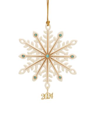 Lenox - 2024 Annual Gemmed Porcelain Snowflake Ornament