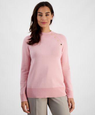 JM Collection - Petite Hardware-Detail Sweater