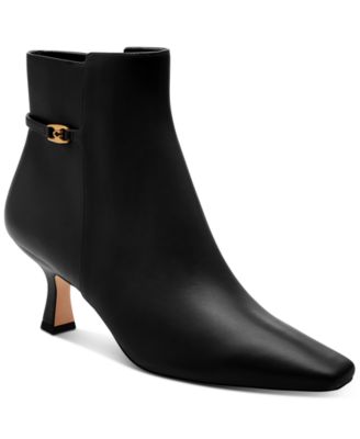 COACH - Women"s Rebecca Buckle Kitten-Heel Leather Booties