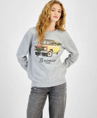 Love Tribe - Juniors' Holiday Bronco Crewneck Sweatshirt