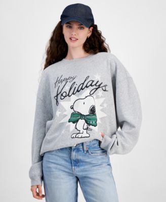 Grayson Threads, The Label - Juniors' Snoopy Happy Holidays Sweatshirt