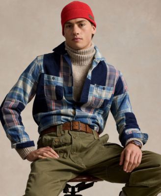 Polo Ralph Lauren - Men's Classic-Fit Indigo Patchwork Work Shirt