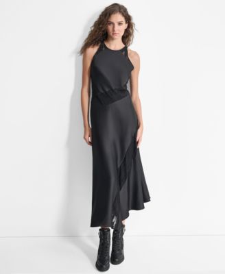 DKNY - Women's Asymmetrical Drapey Midi Dress