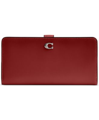 COACH - Smooth Skinny Snap-Tab Closure Leather Wallet
