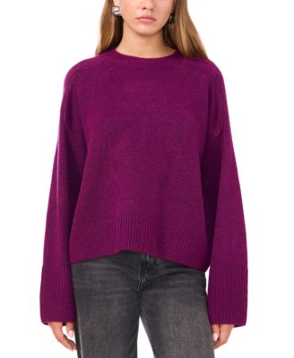 1.STATE - Women's Crew Neck Raglan Wide-Sleeve Sweater