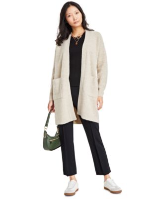 On 34th - Women's Open-Front Long-Sleeve Duster Cardigan