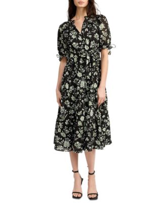En Saison - Women's Emory Printed Short-Sleeve Midi Dress