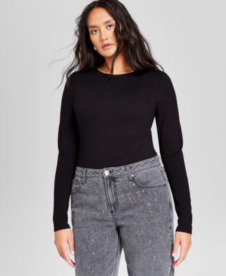 And Now This - Women's Crewneck Long-Sleeve Bodysuit, Created for Macy's