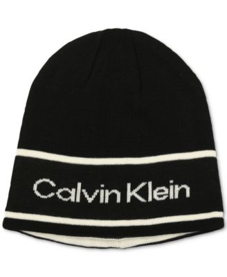 Calvin Klein - Men's Jacquard Stripe Logo Beanie