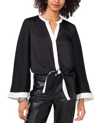 Vince Camuto - Women's Tie-Front Button-Up Blouse
