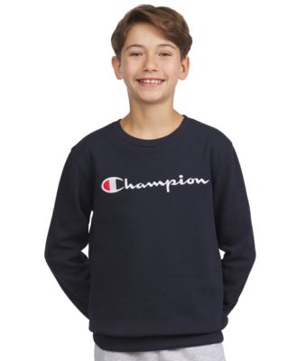 Champion - Big Boys Signature Long Sleeve Crewneck Sweatshirt