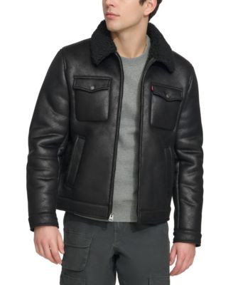 Levi's - Men's Faux-Shearling Full-Zip Trucker Jacket
