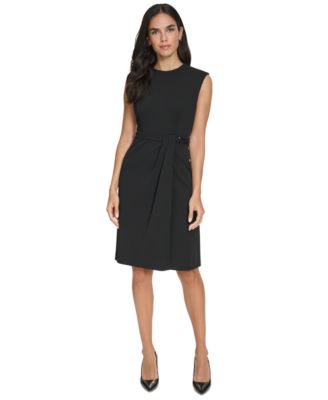 Calvin Klein - Women's Sleeveless Chain-Embellished Sheath Dress