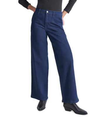 DKNY Jeans - Women's High-Rise Wide-Leg Trouser Jeans