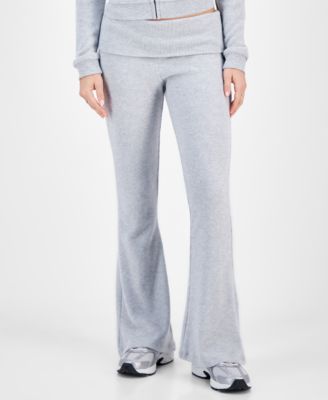 Grayson Threads, The Label - Juniors' Fold-Over Waffle-Knit Pants