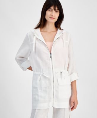 Charter Club - Women's Woven Linen Solid Anorak