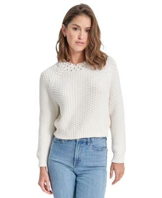 DKNY Jeans - Women's Crystal-Embellished Raglan-Sleeve Sweater