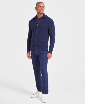 Alfani - Men's Honeycomb Zip-Front Cardigan, Created for Macy's