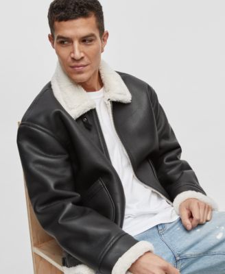 Mode of One - Men's Aviator Faux-Sherpa Jacket