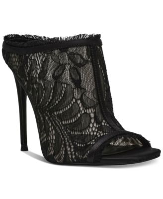 Steve Madden - Women's Kourt Lace High Heel Dress Mules