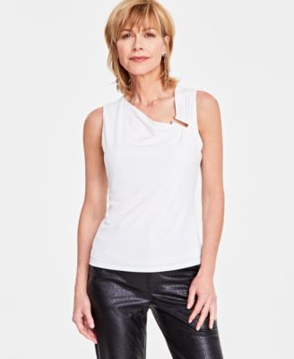 I.N.C. International Concepts - Women's Hardware Asymmetric Top