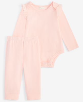 First Impressions - Baby Girls Tiny Dancer Ruffled Bodysuit & Pants, 3 Piece Set